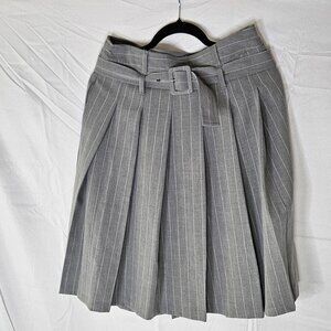 SCOOP Women's Pleated Pinstriped Midi Skirt - Size 4 - NWT